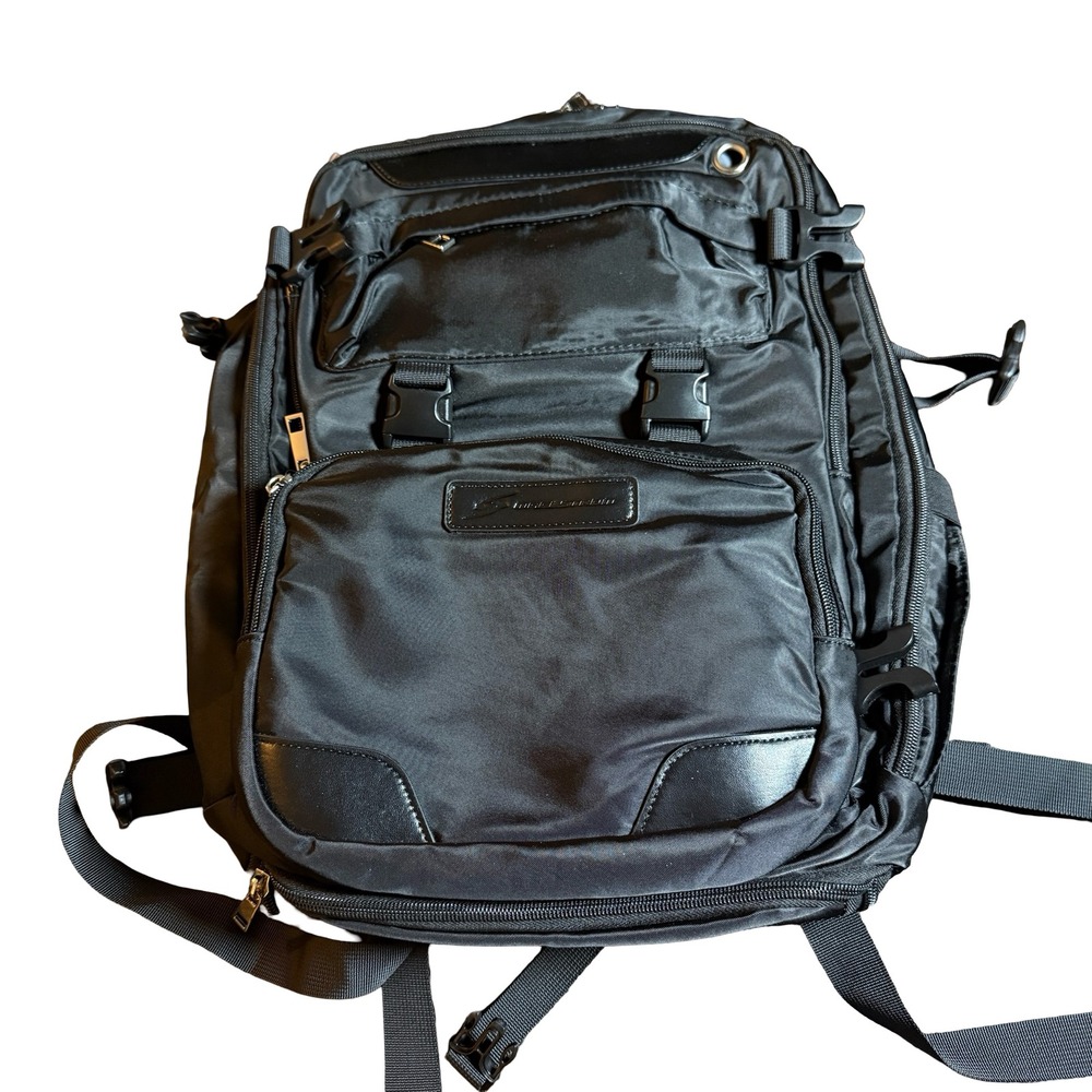 Maelstrom Expandable Travel Backpack Black Nylon Laptop Bag Carry On Luggage